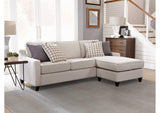 501840 Mcloughlin Upholstered Sloped Arm Sectional Sofa Platinum