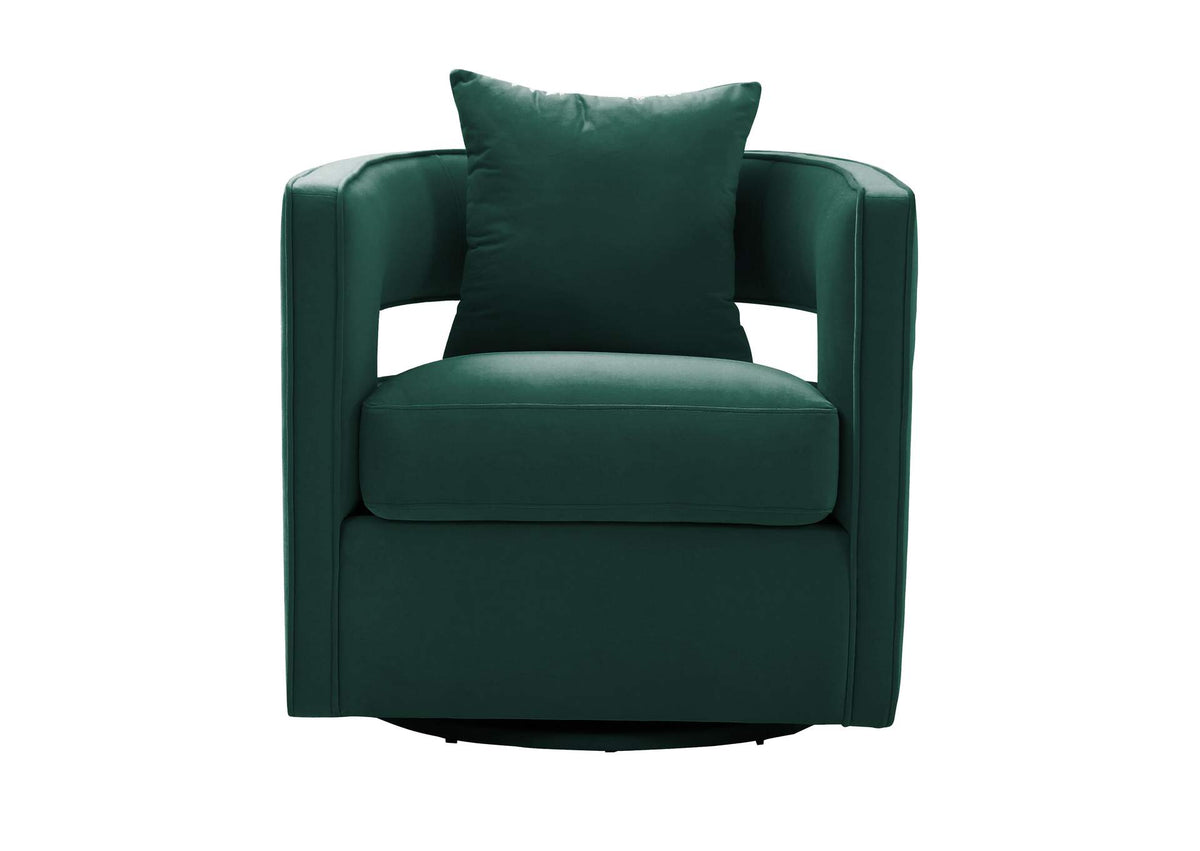 TOV-S44126 Kennedy Forest Green Velvet Swivel Chair