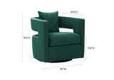 TOV-S44126 Kennedy Forest Green Velvet Swivel Chair