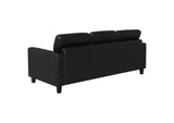 504664-S2 Scotland 2-piece Faux Leather Upholstered Sofa Set Black