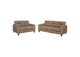 504667-S2 Scotland 2-piece Faux Leather Upholstered Sofa Set Brown