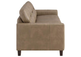 504667-S2 Scotland 2-piece Faux Leather Upholstered Sofa Set Brown