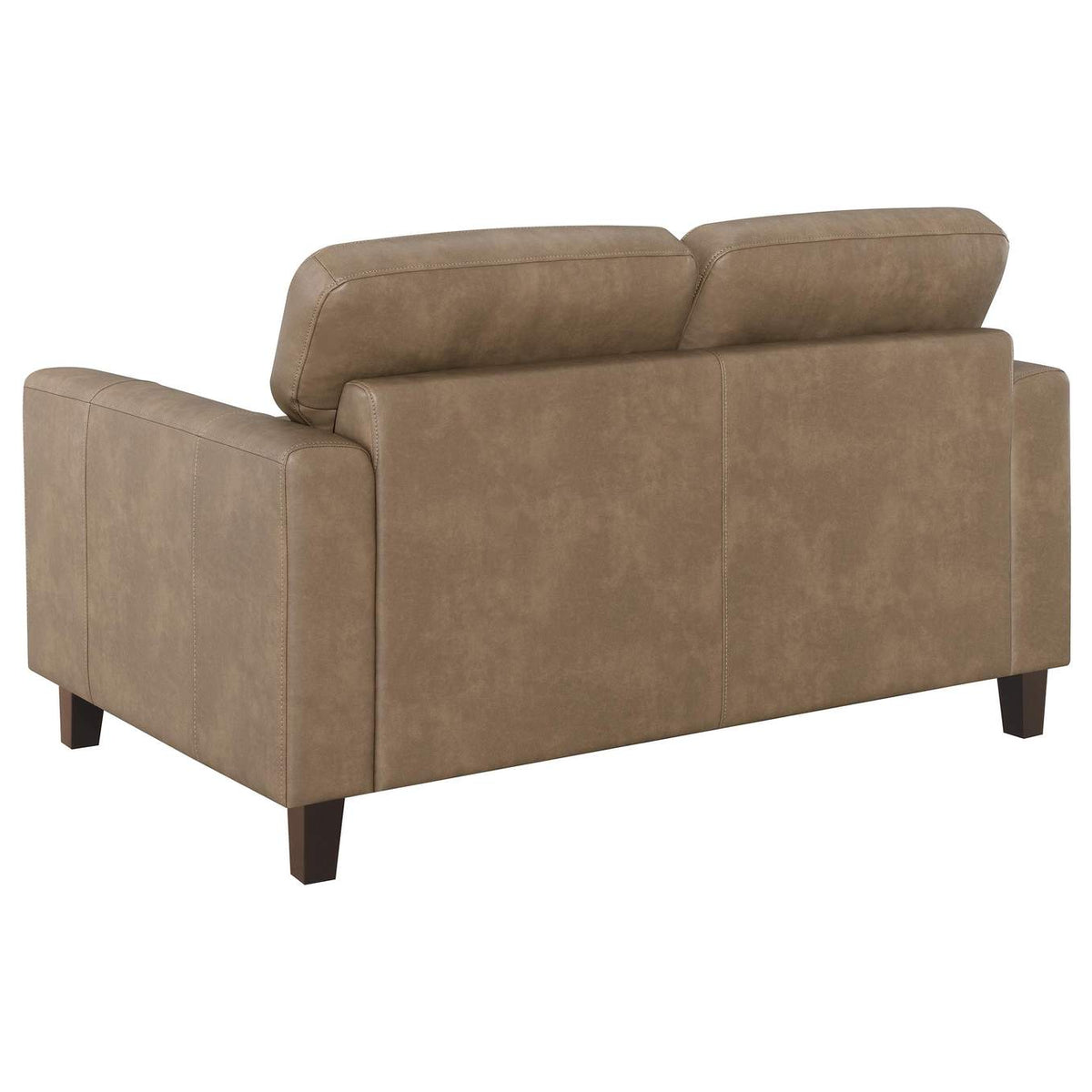 504667-S2 Scotland 2-piece Faux Leather Upholstered Sofa Set Brown