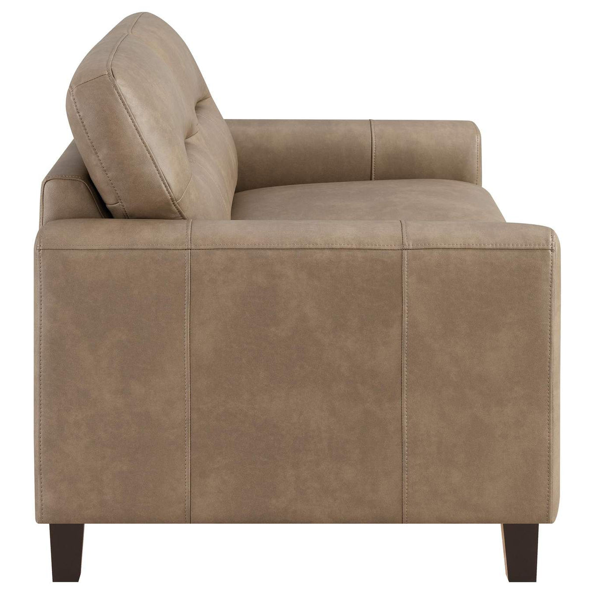 504667-S2 Scotland 2-piece Faux Leather Upholstered Sofa Set Brown