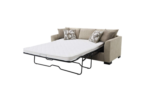 504778 Storey Upholstered Sleeper Sectional Chaise Sofa Camel