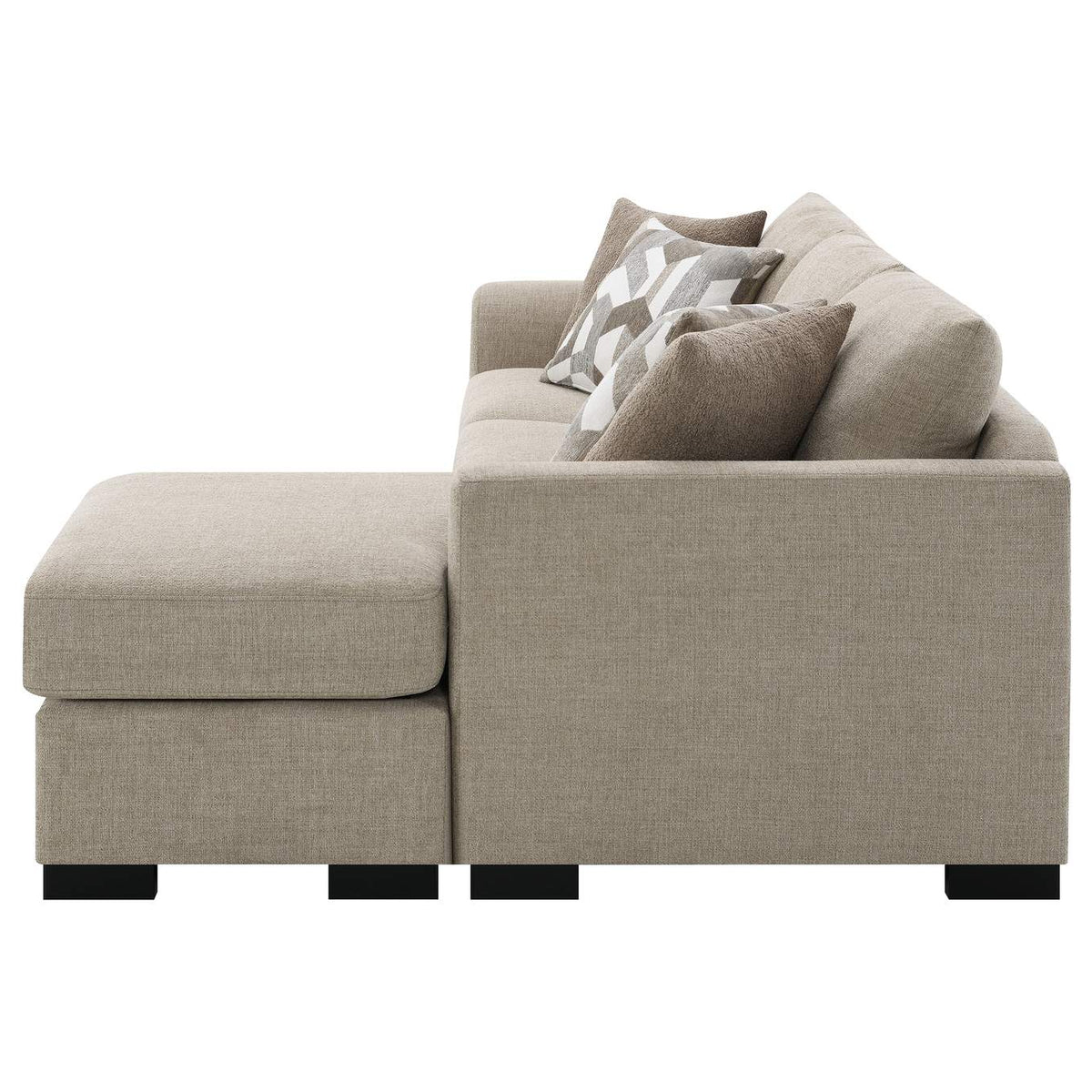 504778 Storey Upholstered Sleeper Sectional Chaise Sofa Camel