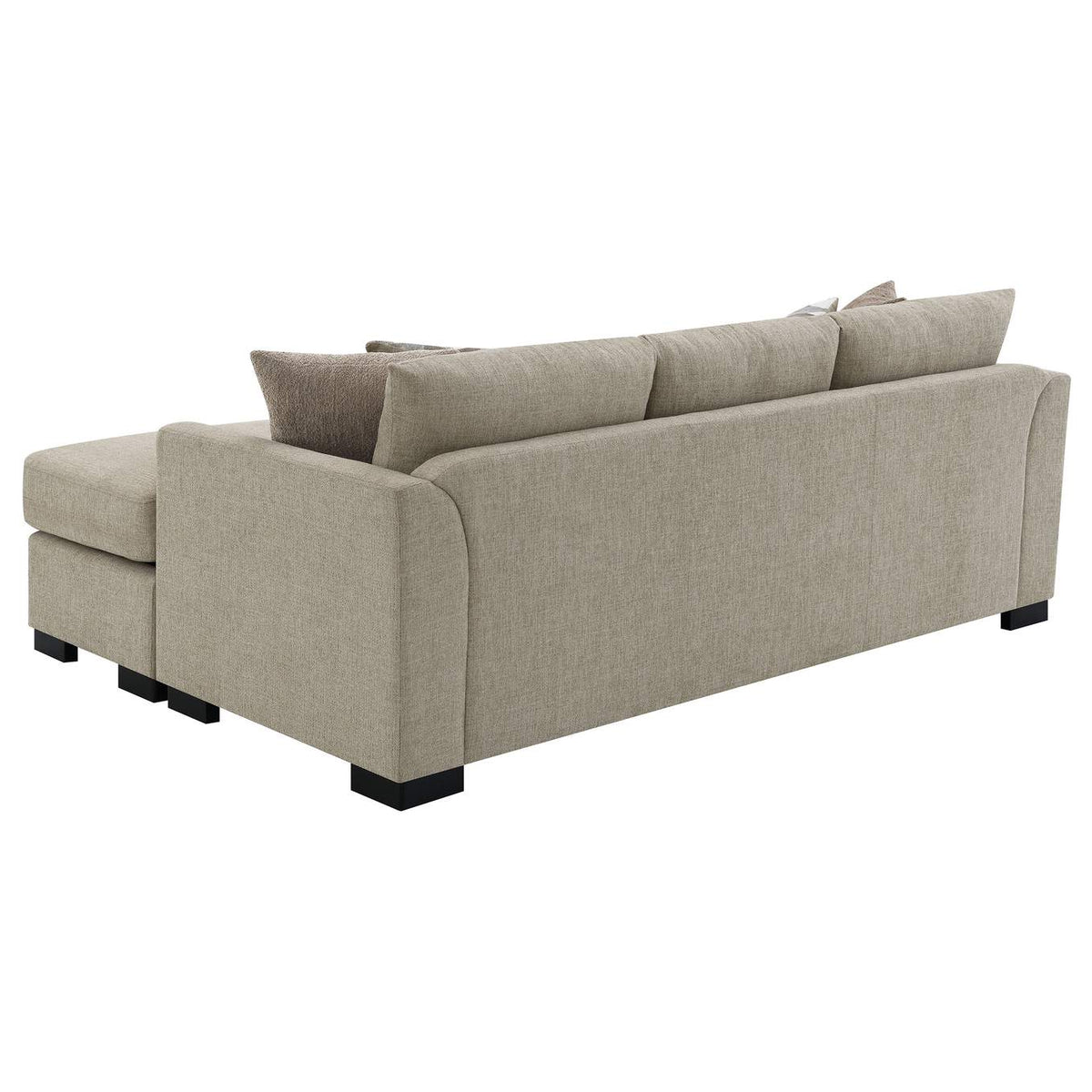 504778 Storey Upholstered Sleeper Sectional Chaise Sofa Camel