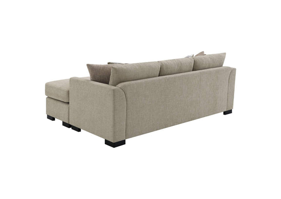 504778 Storey Upholstered Sleeper Sectional Chaise Sofa Camel