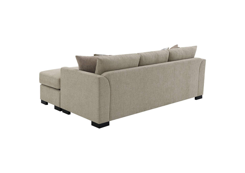 504778 Storey Upholstered Sleeper Sectional Chaise Sofa Camel