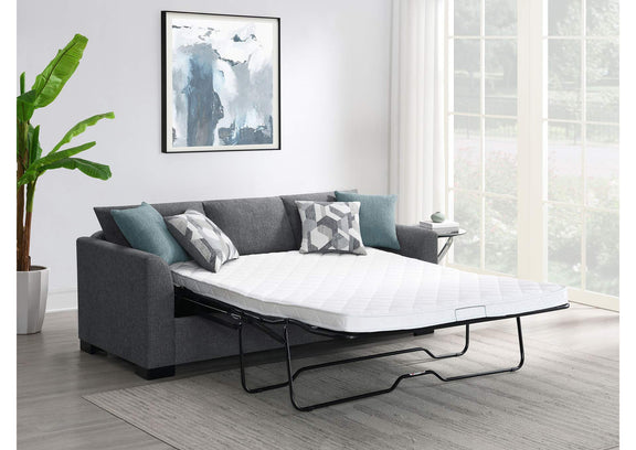 504779 Storey Upholstered Sleeper Sectional Chaise Sofa Grey