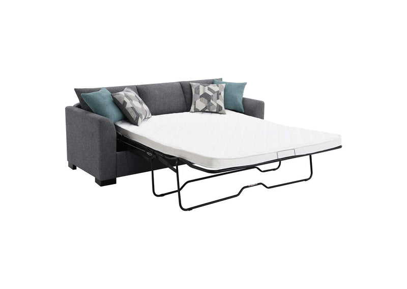 504779 Storey Upholstered Sleeper Sectional Chaise Sofa Grey