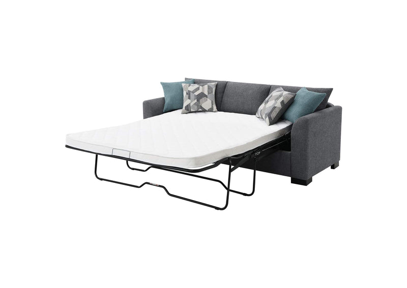 504779 Storey Upholstered Sleeper Sectional Chaise Sofa Grey