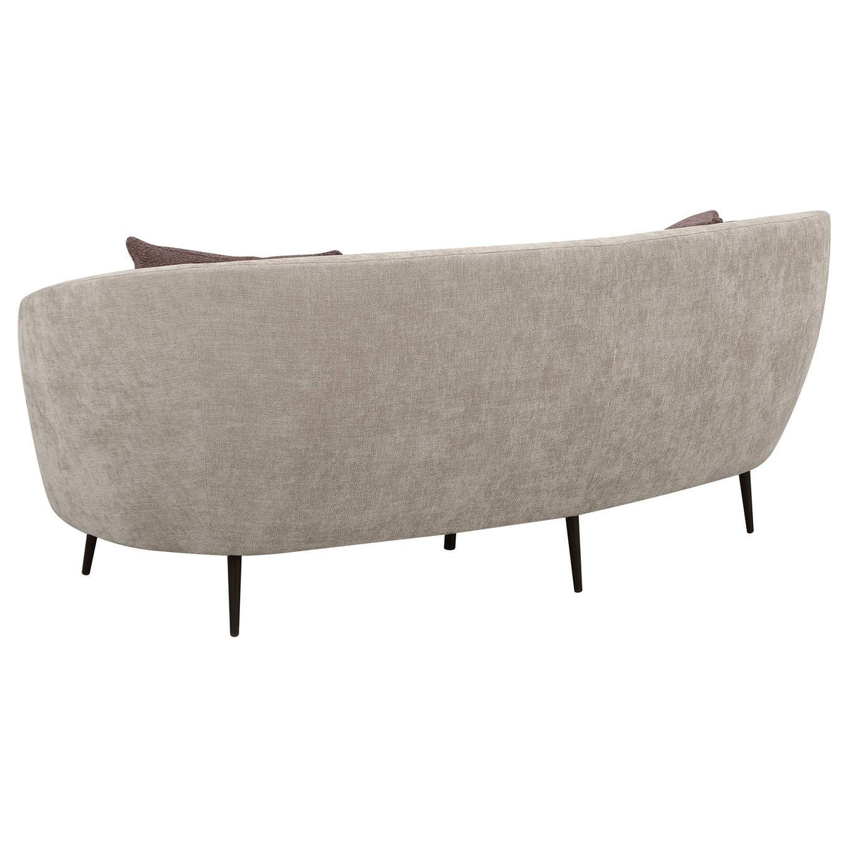 504837-S2 Ellorie 2-piece Upholstered Curved Sofa Set Beige