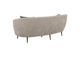 504837-S2 Ellorie 2-piece Upholstered Curved Sofa Set Beige