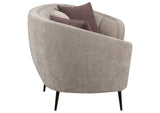 504837-S2 Ellorie 2-piece Upholstered Curved Sofa Set Beige