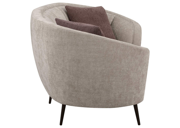 504837-S3 Ellorie 3-piece Upholstered Curved Sofa Set Beige