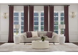 504837 Ellorie Upholstered Channel Back Curved Sofa Beige