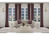 504838 Ellorie Upholstered Channel Back Curved Loveseat Beige