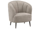 504839 Ellorie Upholstered Channel Back Curved Chair Beige