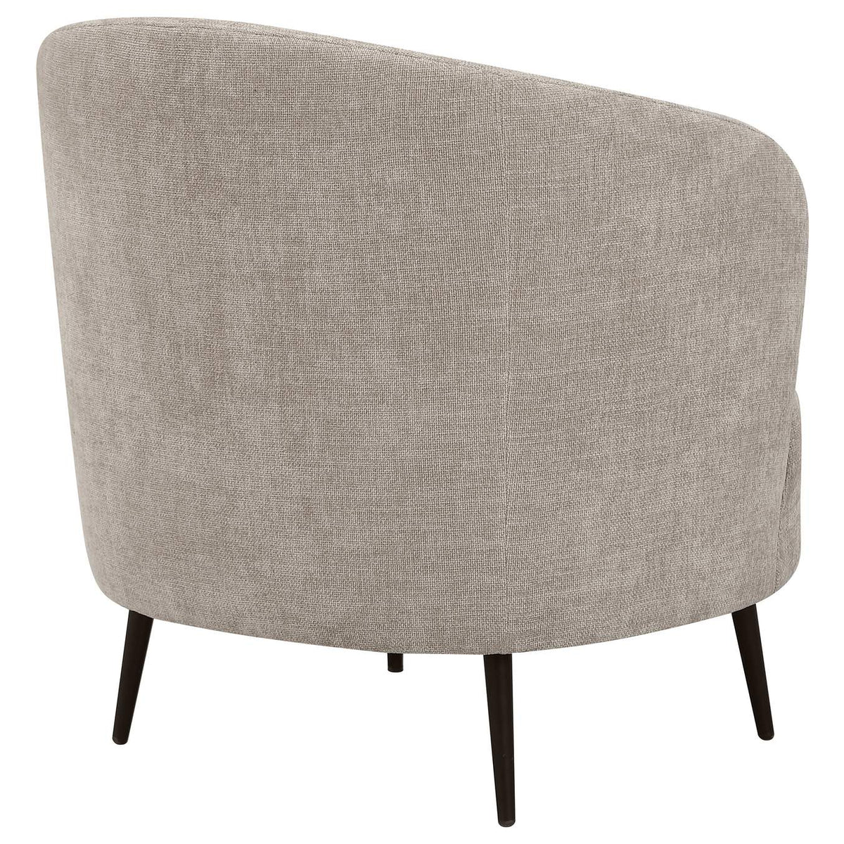 504839 Ellorie Upholstered Channel Back Curved Chair Beige