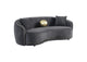 504844 Brookside Velvet Upholstered Curved Sofa Dark Grey