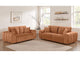 504951-S2 Burnett 2-piece Chenille Upholstered Sofa Set Burnt Orange