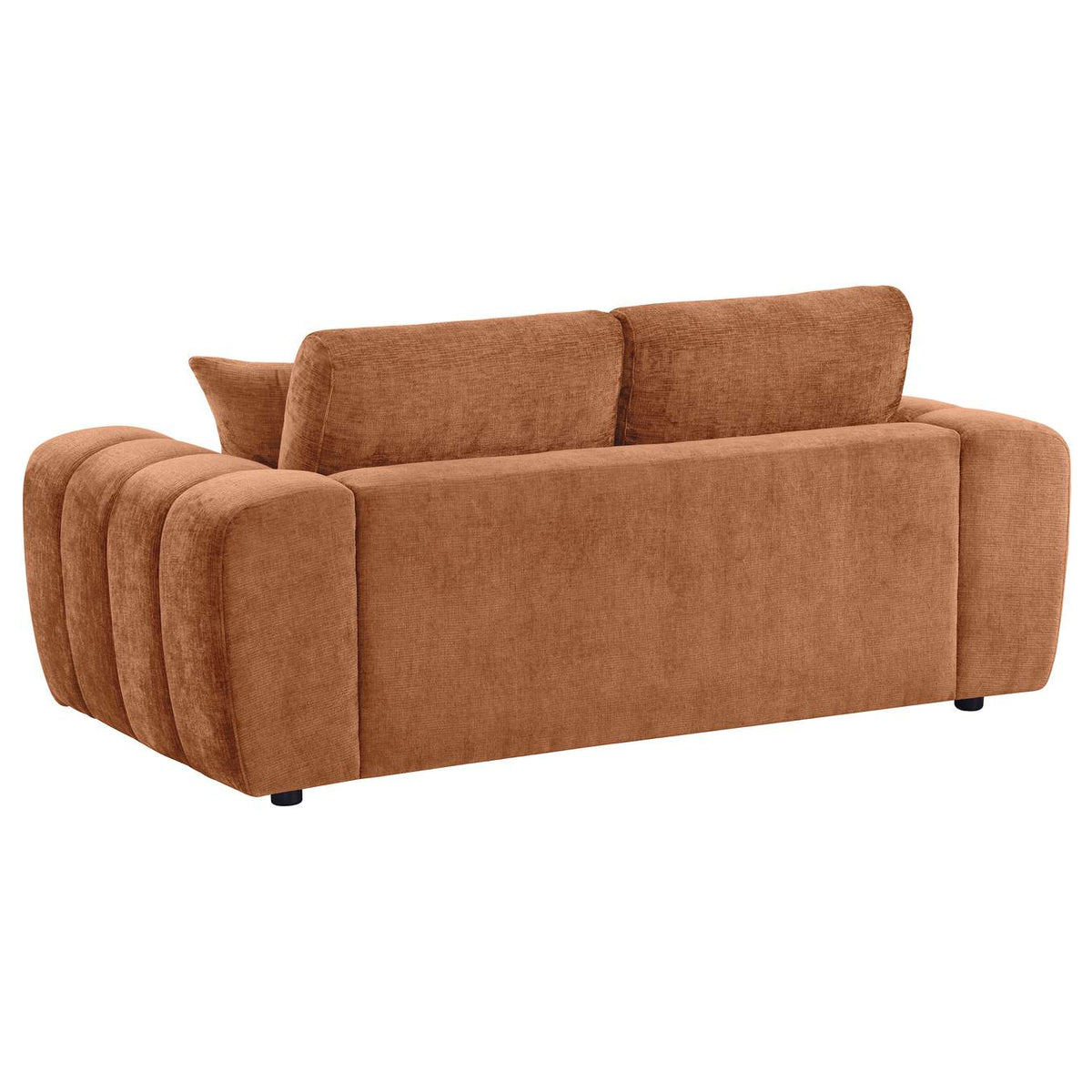 504951-S2 Burnett 2-piece Chenille Upholstered Sofa Set Burnt Orange