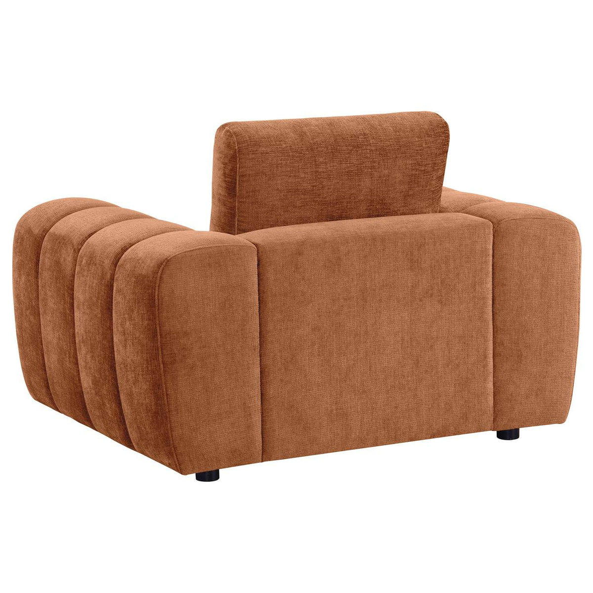 504951-S3 Burnett 3-piece Chenille Upholstered Sofa Set Burnt Orange