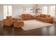 504951-S4 Burnett 4-piece Chenille Upholstered Sofa Set Burnt Orange