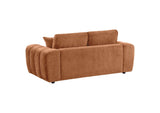504952 Burnett Chenille Upholstered Wide Arm Loveseat Burnt Orange