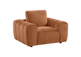 504953 Burnett Chenille Upholstered Accent Chair Burnt Orange