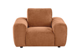 504953 Burnett Chenille Upholstered Accent Chair Burnt Orange