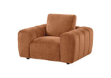 504953 Burnett Chenille Upholstered Accent Chair Burnt Orange