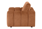 504953 Burnett Chenille Upholstered Accent Chair Burnt Orange