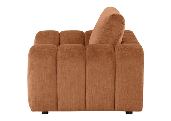504953 Burnett Chenille Upholstered Accent Chair Burnt Orange