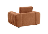 504953 Burnett Chenille Upholstered Accent Chair Burnt Orange