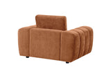 504953 Burnett Chenille Upholstered Accent Chair Burnt Orange