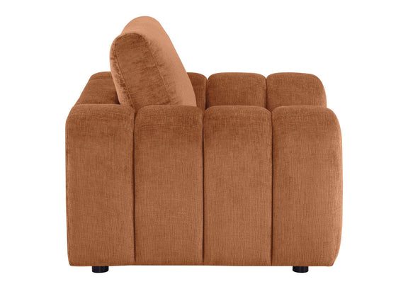 504953 Burnett Chenille Upholstered Accent Chair Burnt Orange