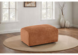 504954 Burnett Chenille Upholstered Ottoman Burnt Orange