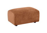 504954 Burnett Chenille Upholstered Ottoman Burnt Orange