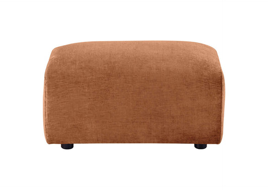 504954 Burnett Chenille Upholstered Ottoman Burnt Orange