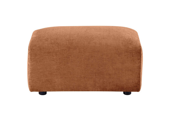 504954 Burnett Chenille Upholstered Ottoman Burnt Orange