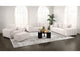 504955-S4 Burnett 4-piece Chenille Upholstered Sofa Set Ivory