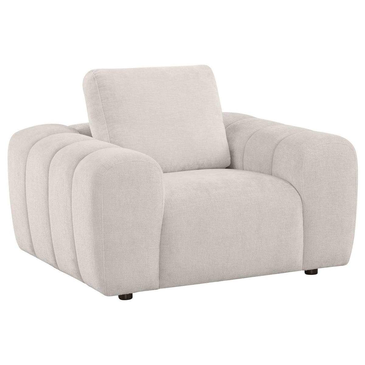 504955-S4 Burnett 4-piece Chenille Upholstered Sofa Set Ivory