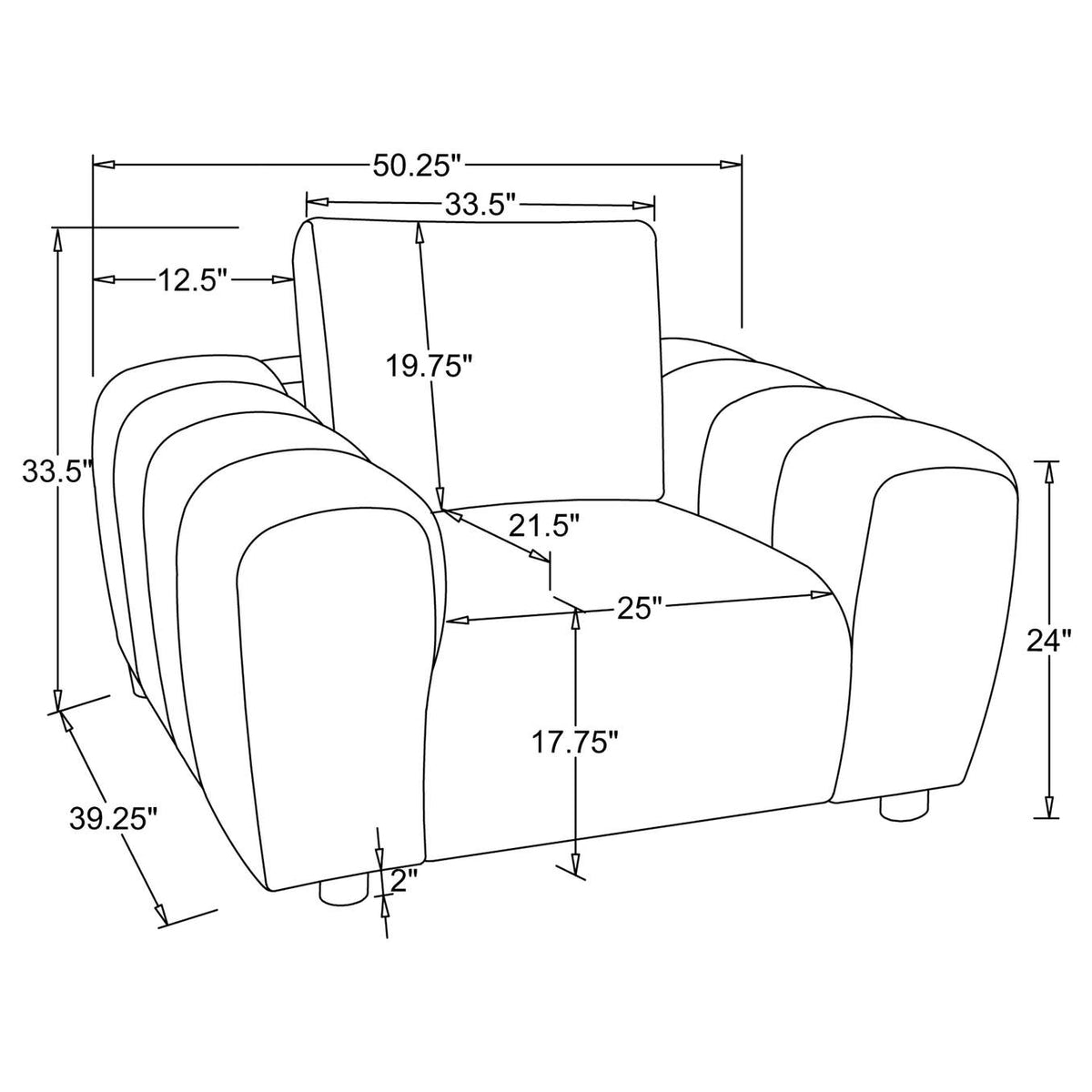504955-S4 Burnett 4-piece Chenille Upholstered Sofa Set Ivory