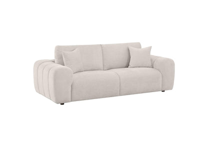 504955 Burnett Chenille Upholstered Wide Arm Sofa Ivory