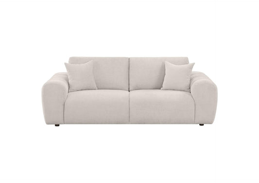504955 Burnett Chenille Upholstered Wide Arm Sofa Ivory