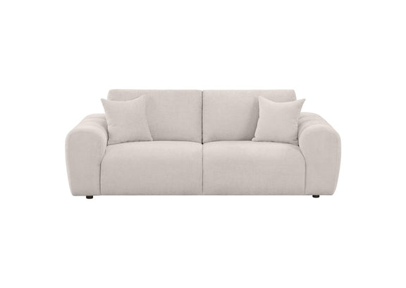 504955 Burnett Chenille Upholstered Wide Arm Sofa Ivory