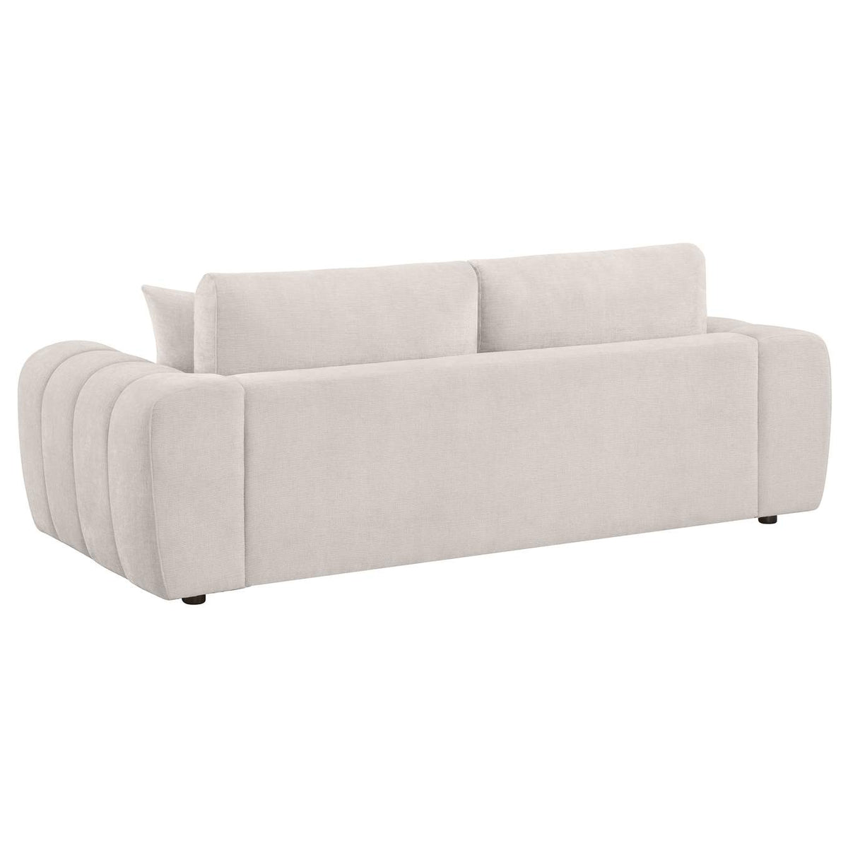 504955 Burnett Chenille Upholstered Wide Arm Sofa Ivory