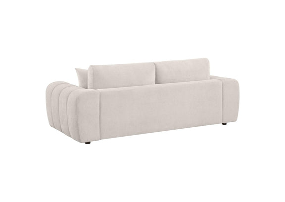 504955 Burnett Chenille Upholstered Wide Arm Sofa Ivory